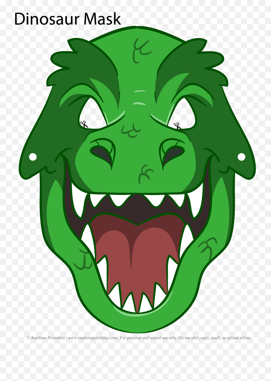 Free Dinosaur Pretend Masks Tyrannosaurus Rex U0026 Stegosaurus Fictional Character Png T - rex Icon