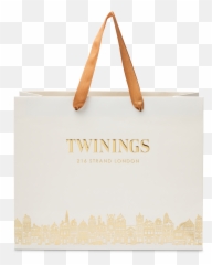 Twinings White U0026 Gold Gift Bag - Gift Boxes And Bags White And Gold Shopping Bag Png,Gift Bag Png