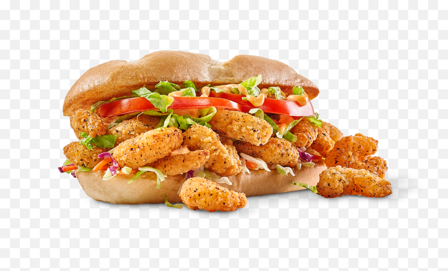 Download Sandwich Shrimp Png - Full Size Png Image Pngkit Po Boy Png,Sub Sandwich Png
