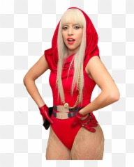Lady Gaga Transparent - Outfits Red png