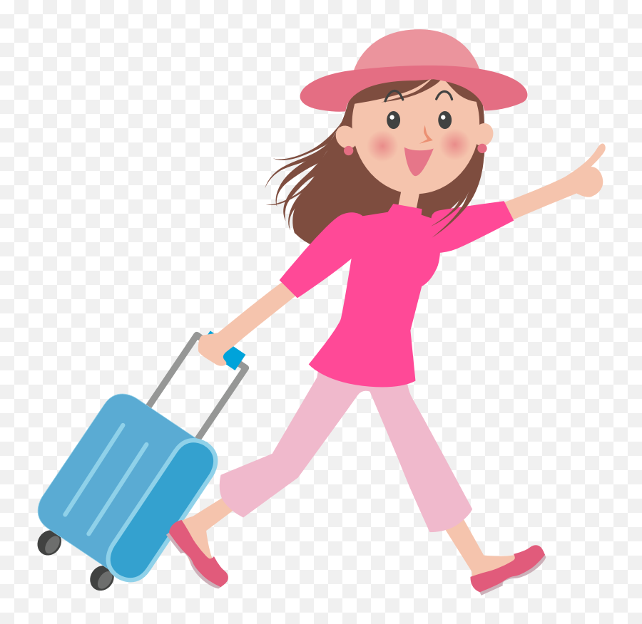 Pulling Luggage 2 - Openclipart Png,Desktop Suitcase Icon