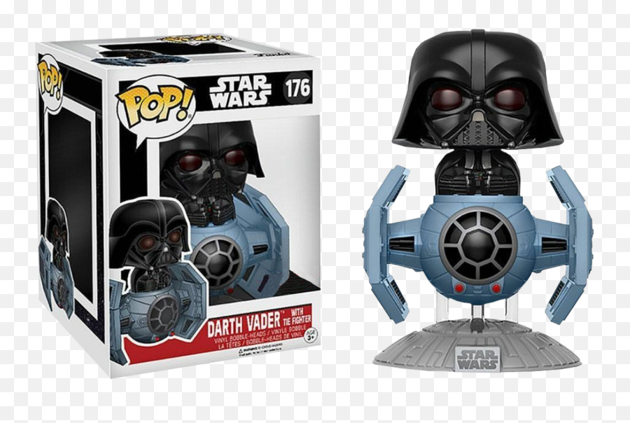 Star Wars - Darth Vader With Tie Fighter Deluxe Pop Vinyl Star Wars Funko Darth Vader Png,Tie Fighter Png
