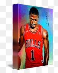 Derrick Rose Wall Art By Edward Vela - Basketball Player Png,Derrick Rose Png