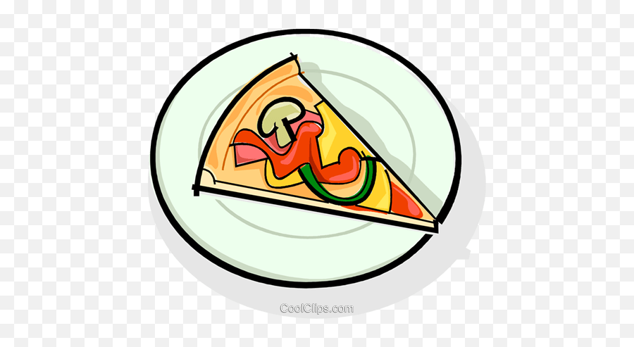 Plate Royalty Free Vector Clip Art - Pizza In Plate Clipart Png,Pizza Clipart Transparent Background