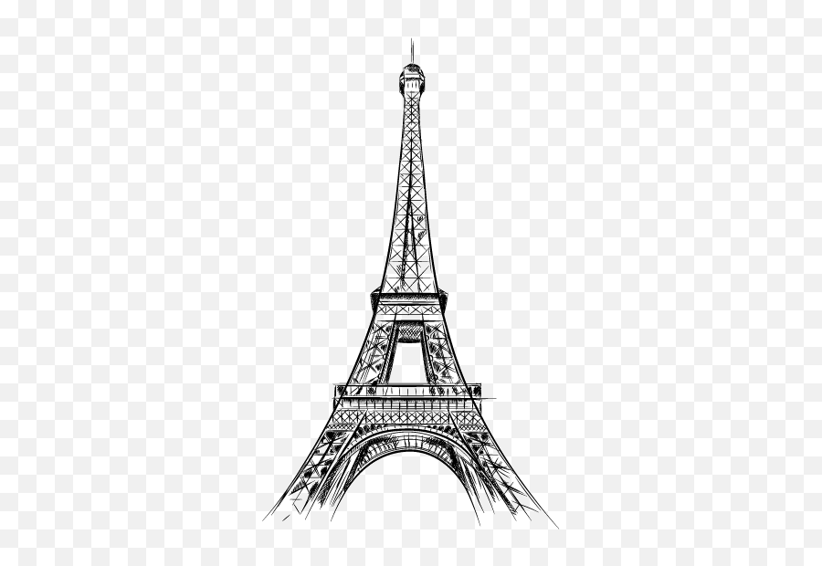 Png Free Sketch Tower - Drawing Eiffel Tower Png,Eiffel Tower Transparent Background
