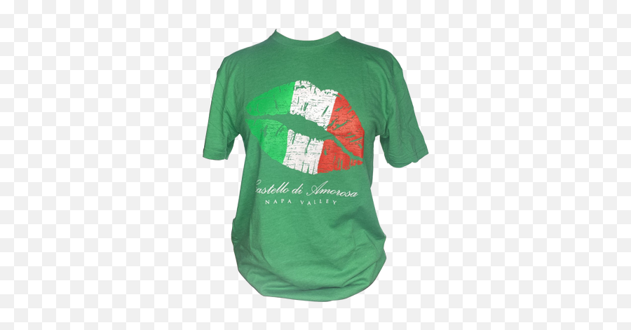 Castello Di Amorosa - Products Tshirt Green Kiss Graphic Design Png,Green Tshirt Png
