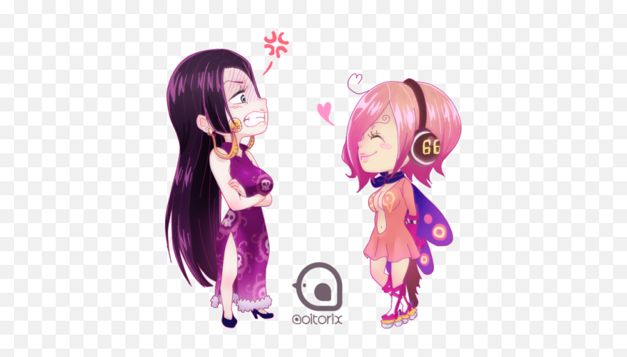 Download I Could Not Resist Had To Draw Hancock And Reiju - Boa Hancock Vs Reiju Png,Could Png