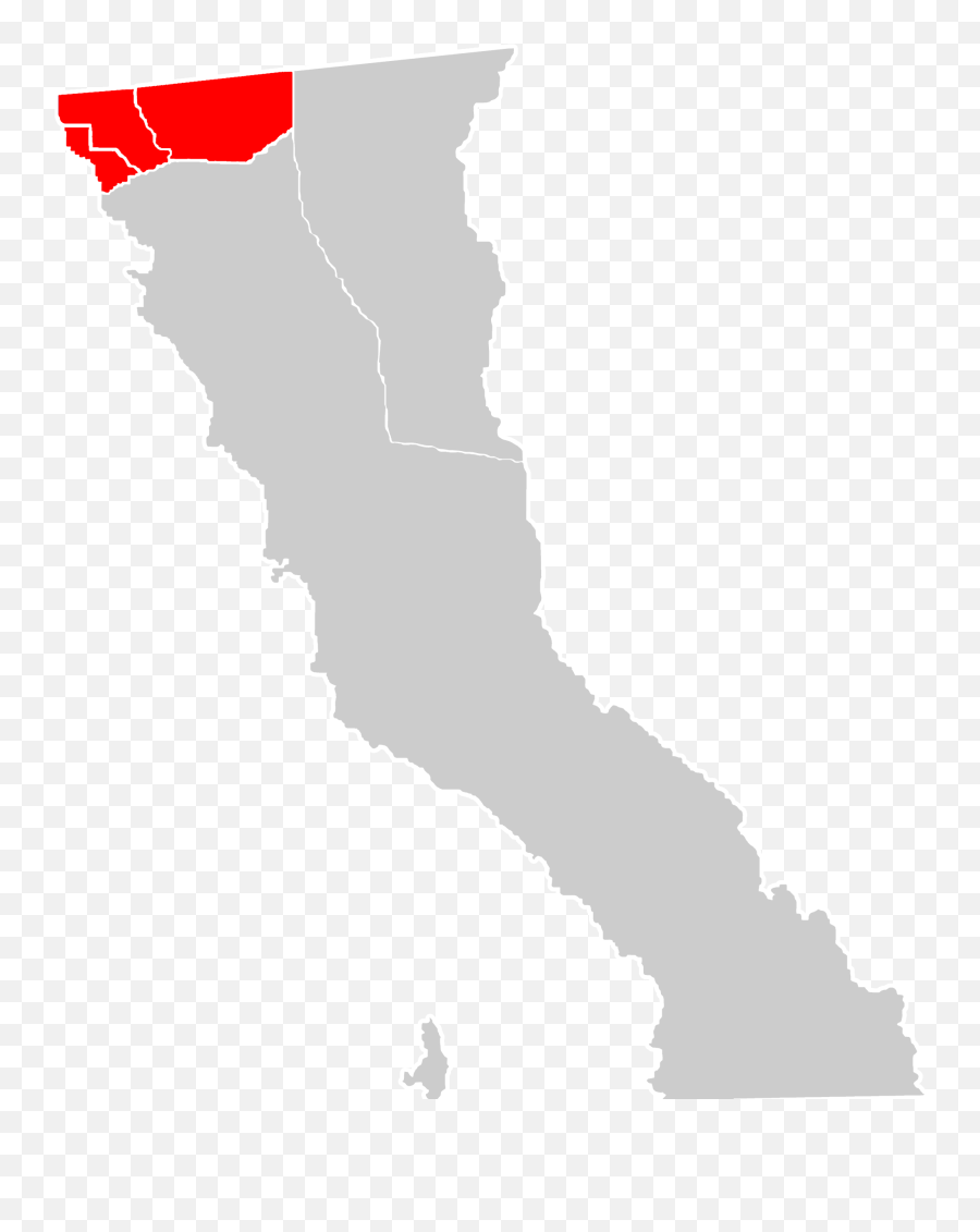 Download Hd Baja California Locator Map - Mapa Baja Tijuana Baja California Png,California Outline Png