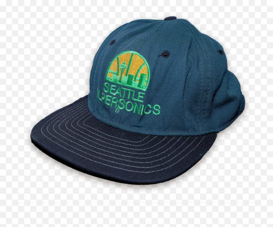 Vintage Seattle Supersonics Snapback Cap U2013 Double - For Baseball Png,Seattle Supersonics Logo