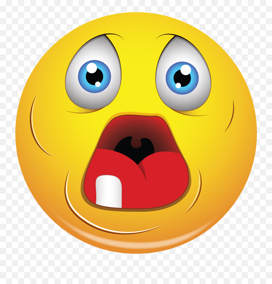 Scared face emoticon. 21095362 PNG