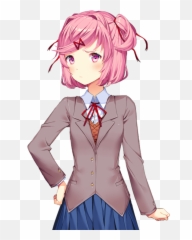 Ddlc - Doki Literature Club Natsuki Png