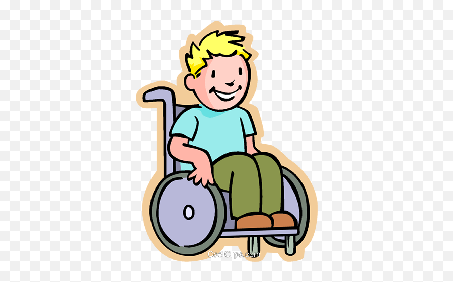 Wheelchair Royalty Free Vector - Kid In Wheelchair Clipart Png,Little Boy Png