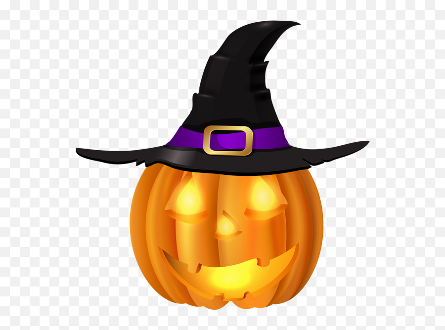 Halloween Pumpkin With Witch Hat Png - Transparent Background Halloween Pumpkin Clipart,Pumpkin Clipart Png