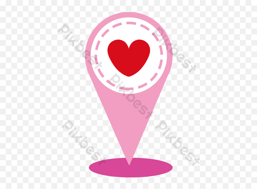 Cartoon Pink Location Icon Psd Free Download - Pikbest Wine Glass Png,Location Icon