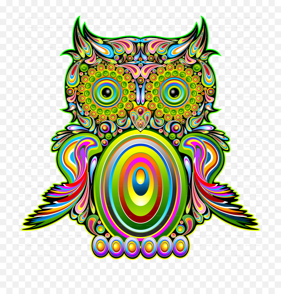 Owl Psychedelic Pop Art Steemit - Owl Psychedelic Popart Png,Psychedelic Png