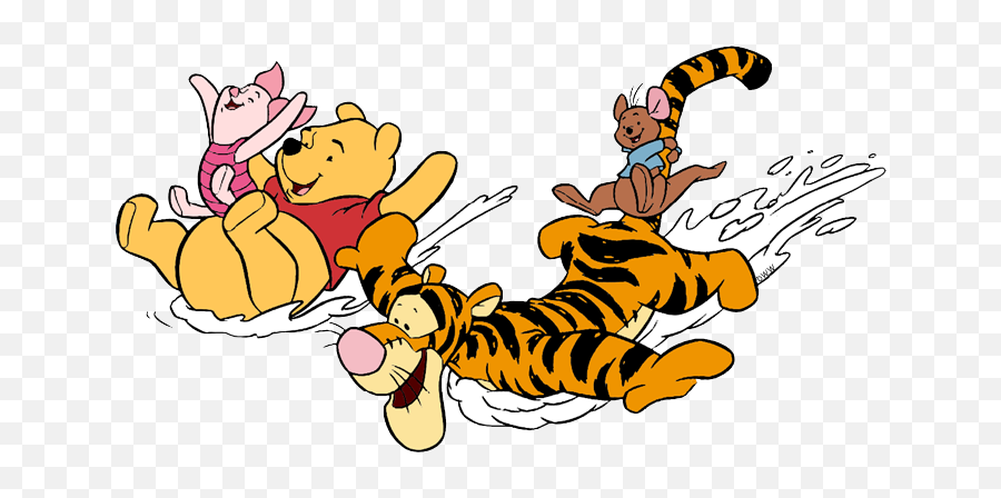 Download Hd Tiger Print Clipart Tigger - Winnie The Pooh Tigger Roo And Piglet Png,Tigger Png