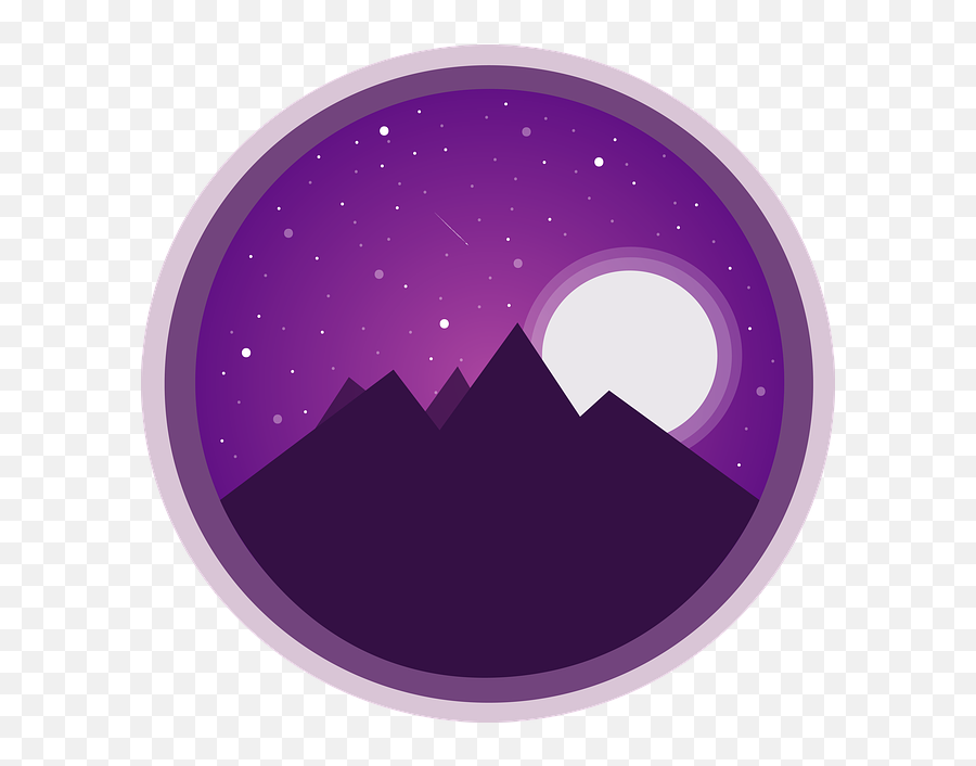 Night Landscape Illustration - Free Image On Pixabay Night Illustration Logo Png,Procreate Icon