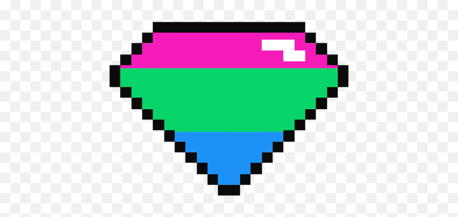 Polysexual Graphics To Download - Heart Pixel Art Png,Polysexual Flag Anime Icon