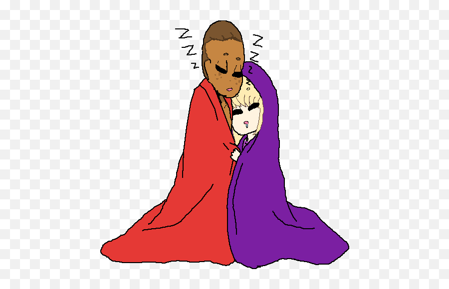 Pixilart - Flushed Emoji By Highkeyweaboo Couple Cuddling Under Blanket Drawing Png,Flushed Emoji Png