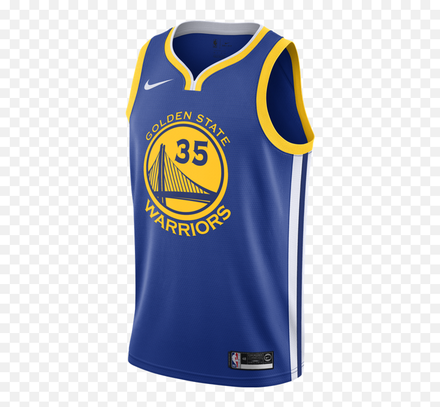 Nike Basketball Kevin Durant Icon Swingman Jersey Golden State Warriors - Golden State Warriors T Shirts Png,Gold Nike Logo