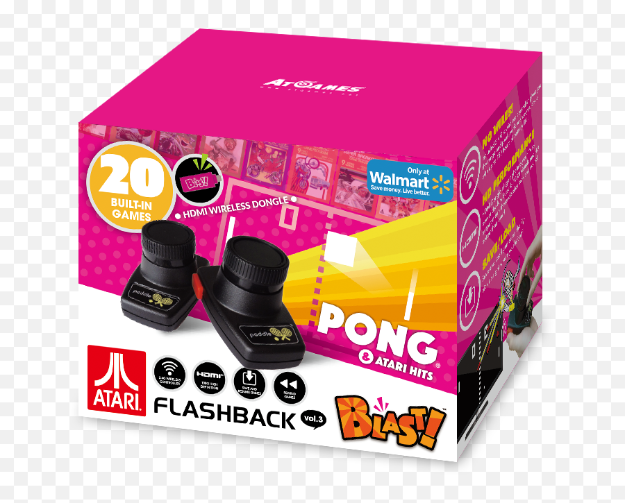 Atari Flashback Blast Vol 3 Pong Retro Gaming Pink 857847003868 - Walmartcom Atari Flashback Blast Pong Png,Atari Png