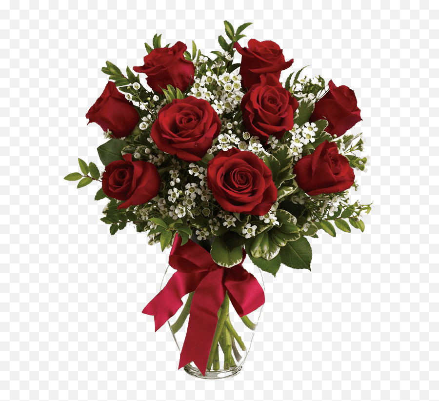 Vase Of Red Roses Transparent Image - Bouquet Of Roses Transparent Png,Red Rose Png