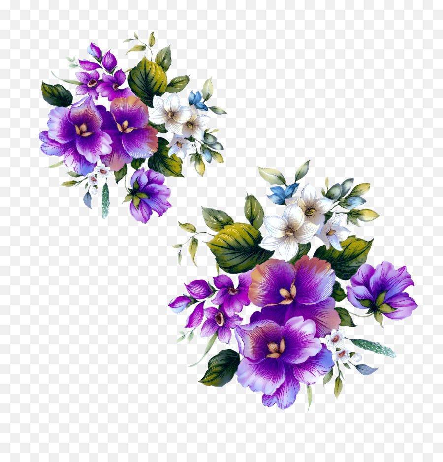 Download Floral Design Flower Purple - Png Flower Pattern Flower Design Transparent Background,Floral Pattern Png