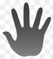 Hand Vector Png White - Silueta De Mano Colores