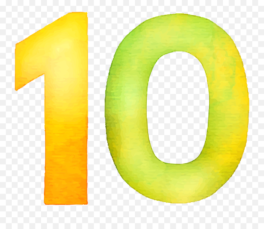10 Number Png Images Transparent Background Play - Green And Yellow Number 10,Cool Background Png