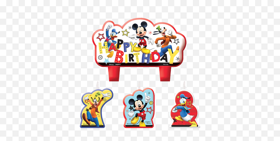 Mickey Mouse Moulded Candle Set - Just For Kids Mickey Dance Png,Mickey Mouse Birthday Png