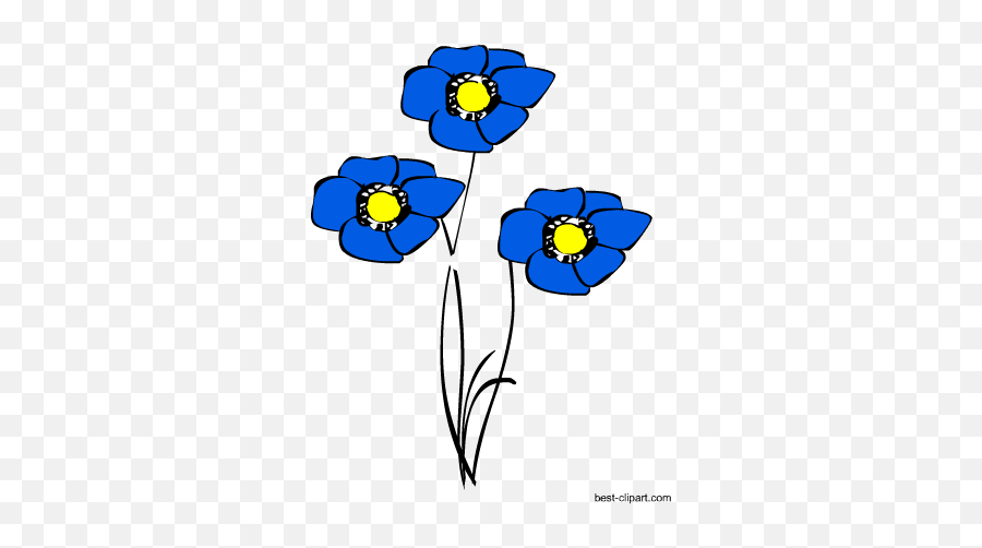 Free Spring Boho Clip Art - Clip Art Png,Blue Flower Transparent Background