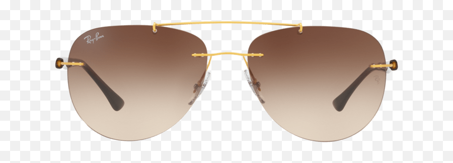 Ray - Ban Aviator Titanium Brown Sunglass Connexion Ray Ban Hexagonal Bronze Png,Ray Bans Png