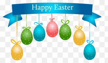 Hanging Eggs Transparent Png Clip Art - Background Happy Easter