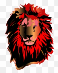 Lion Red Head Clip Art - vector clip art Spiffy Pictures Exe Buttons png