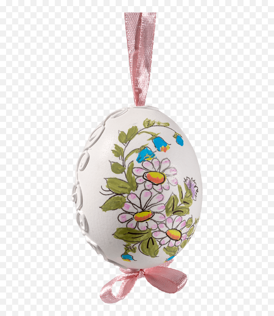 Käthe Wohlfahrt - Online Shop Easter Egg White With Daisies And Forgetmenot Christmas Decorations And More Png,Forget Me Not Png