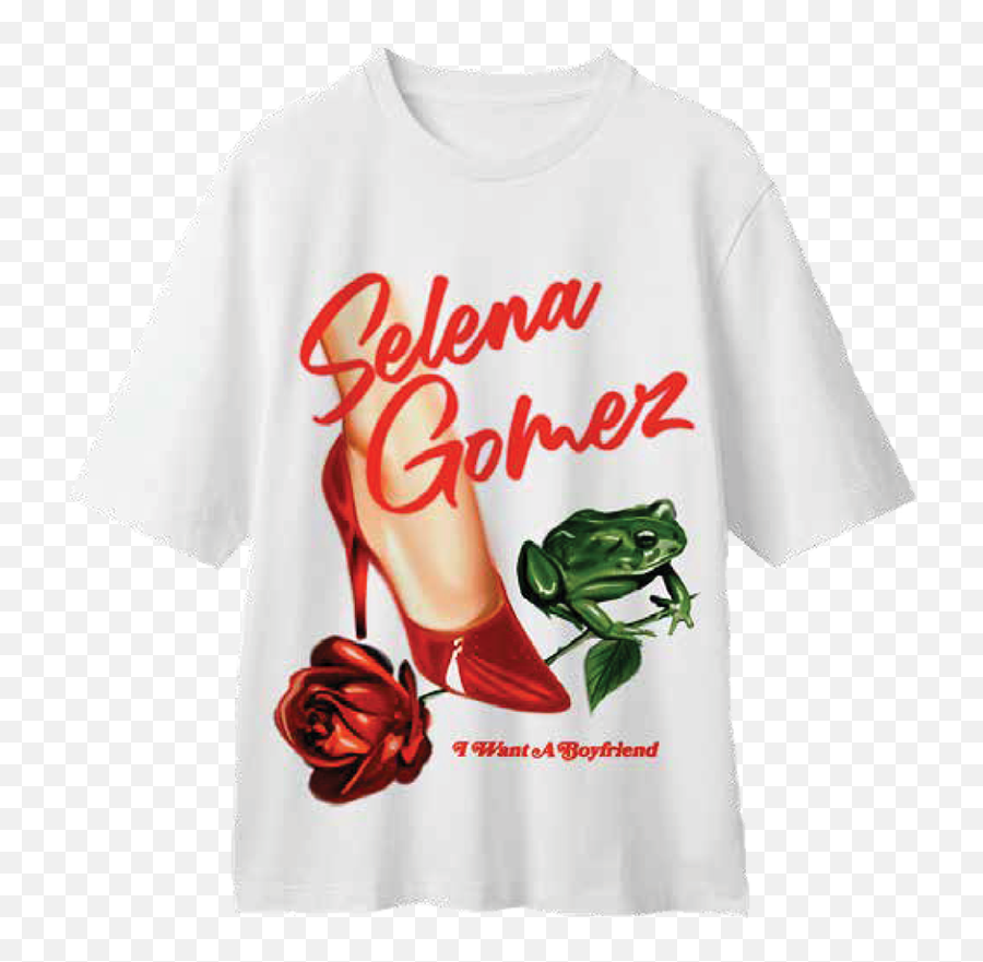 Stiletto White T - Shirt Deluxe Digital Album Garden Roses Png,Selena Gomez Png