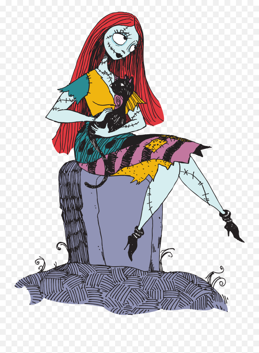 Download Clowns Drawing Nightmare Before Christmas - Sally Drawing The Nightmare Before Christmas Sally Png,Nightmare Png