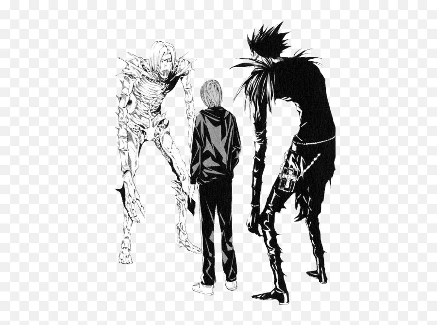 Death Note Transparent Light Yagami - Death Note Ryuk Drawing Png,Ryuk Png