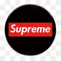 Supreme Logo Brand Lit Sticker By Itsjustdestiny - Circle png