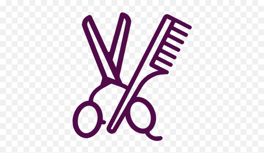 Hair - Scissors Clipart Full Size Clipart 585949 Purple Hair Tools Clipart Png,Hair Scissors Png