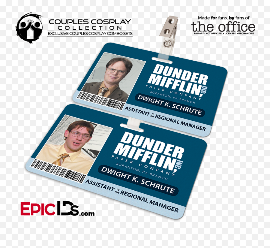 Download Dunder Mifflin U0027the Officeu0027 Employee Id Name Badges - Dunder Mifflin Png,Dunder Mifflin Logo Png