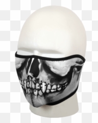 Free Skeleton Face Png Download Clip Art - Neoprene Motorcycle Mask