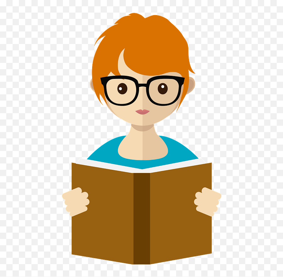Girl With A Book Clipart Free Download Transparent Png - Teacher Reading A Book Clipart,Book Clipart Transparent