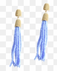 Download Powder Blue Tassel Drops - Bead Full Size Png Long,Tassel Png