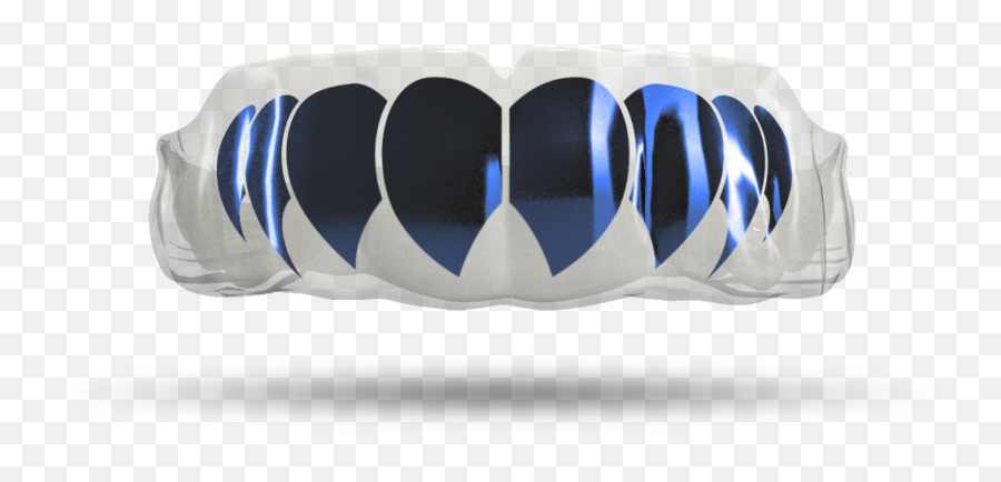 Chrome Midnight Blue Fangs Clear - Horizontal Png,Fangs Transparent