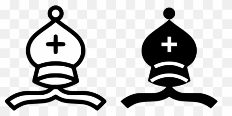 Chess Bishop Meeple Black White Transparent Png Images - Bishop Chess Black And White,Meeple Png