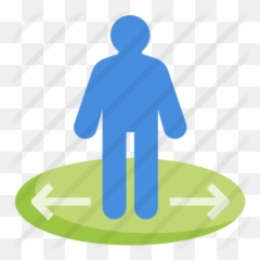 Keep Distance - Social Distancing Flat Png