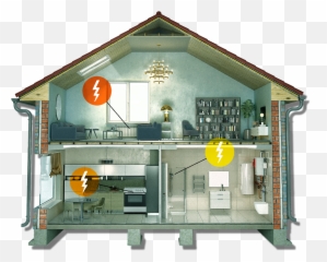 Fossil Fuels - 3d House Cross Section png