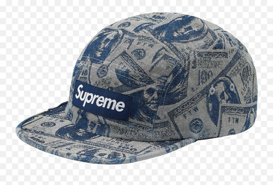 Supreme 100 Dollar Bill Camp Cap - New Supreme Hat Png,Supreme Box Logo Png