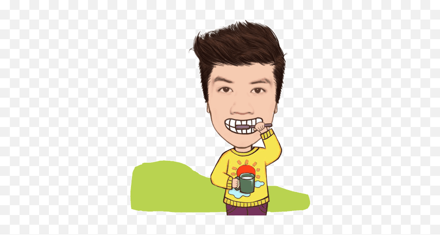 Morning Brushing Teeth Sticker - Morning Brushing Teeth No Cartoon Gif Transparent Png,Brush Teeth Icon